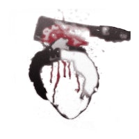 an image of a knife with blood dripping from it